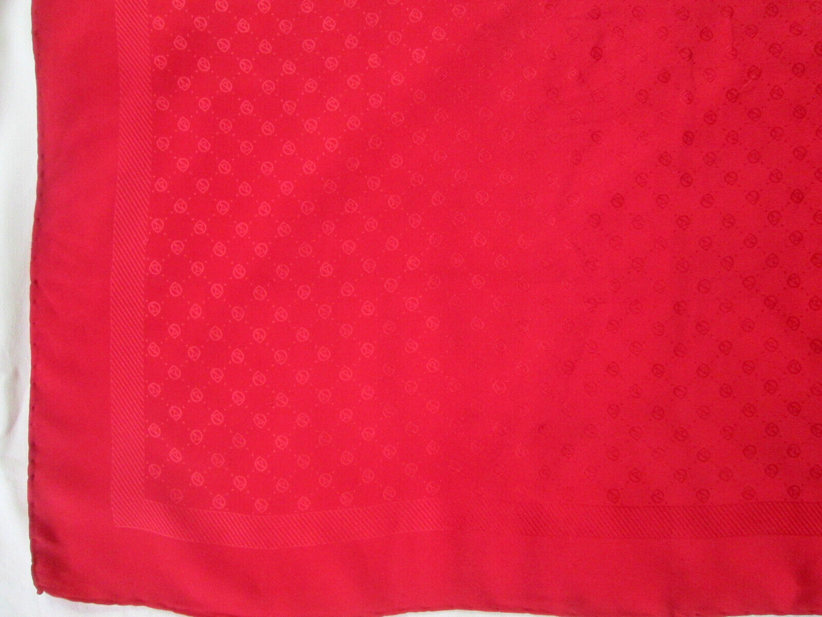 Foulard En Soie Vintage GABRIELLI - 87 X 92 Cm, Marron, Motif Toutankhamon, Occasion
