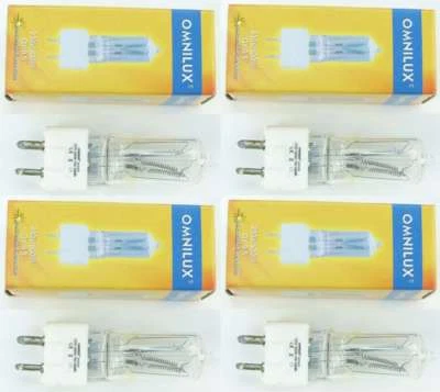4x Omnilux 500W 230V Halogen Leuchtmittel Gy9,5, für z. B. Raylight Reflektoren - Bild 1 von 4