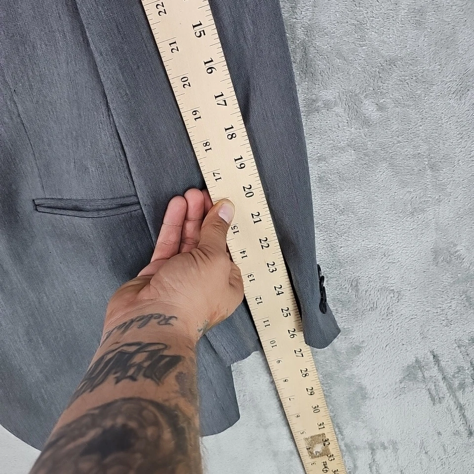 Marc Ecko Sport Coat Mens Size 44R Gray Blazer Jacket Business Casual Stretch - Image 3 of 4