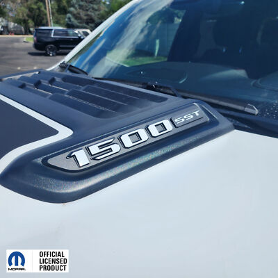 Fits 2025 Ram 1500 SST Hood Emblem Vinyl Sticker Decal - pair - Sport Hood Only