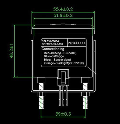 SAMDO Waterproof Voltmeter Universal Voltage Gauge Voltage Meter 52mm 8 White - Thumbnail 4