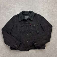 Levis Jeansjacke Damen Medium Schwarz Trucker...