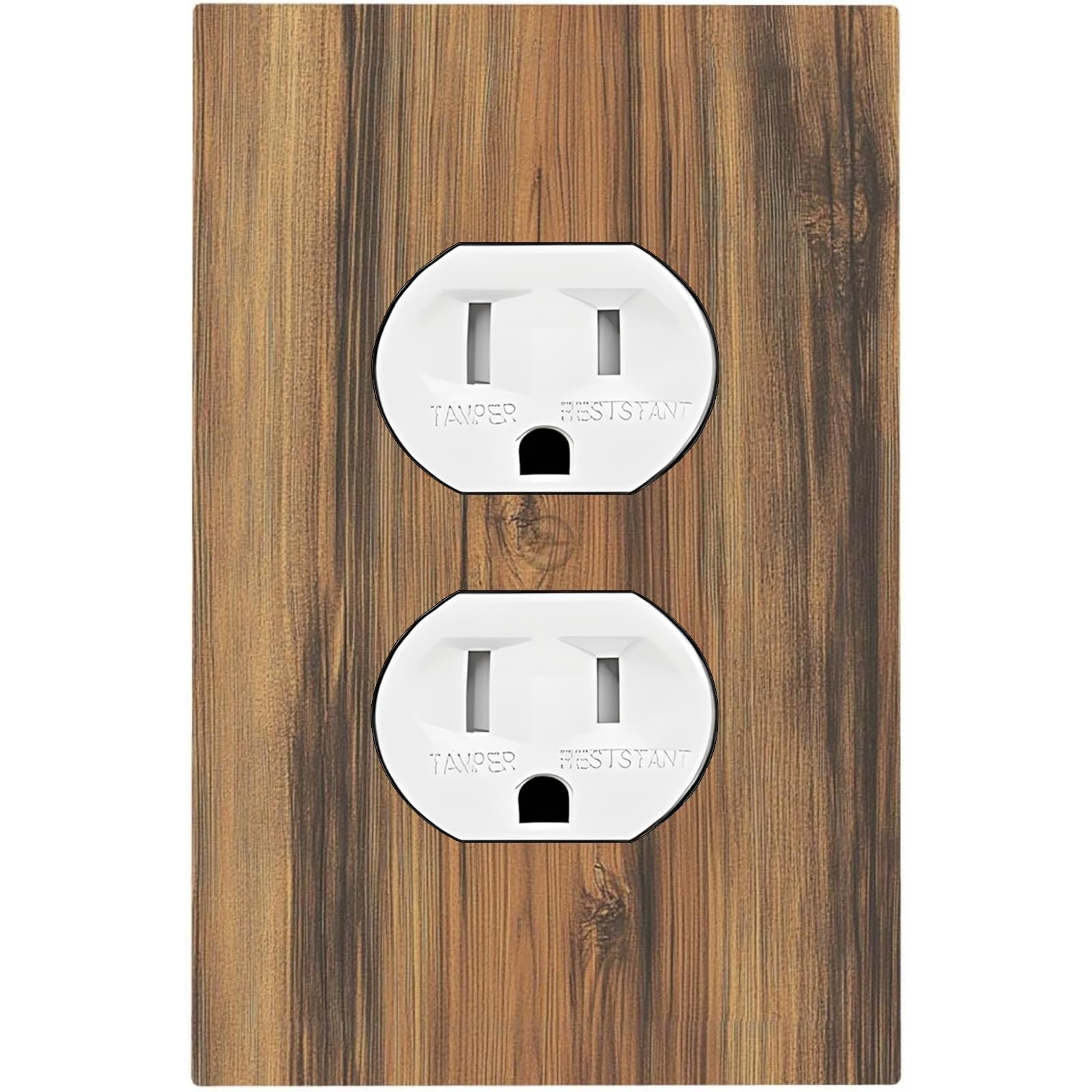 Outlet Covers Vintage Rustic Country Brown Wood 1 Gang Duplex Light Switch Co...