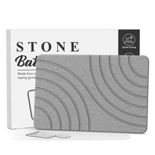 Stone Bath Mat for Bathroom Quick Drying Shower Mats Super Absorbent Diatomac...