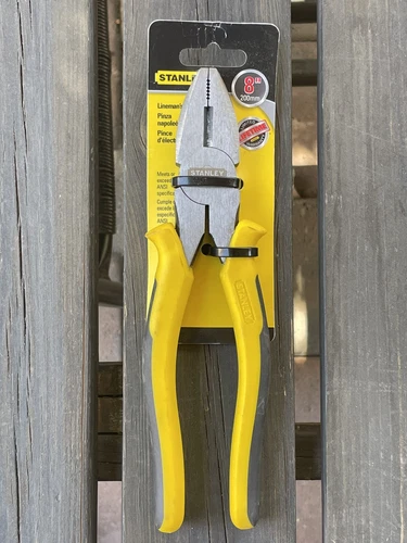 Herramientas, Alicates, Alicates Stanley Linesman’s 8” Nº84-029, Nuevos en Embalaje Original-