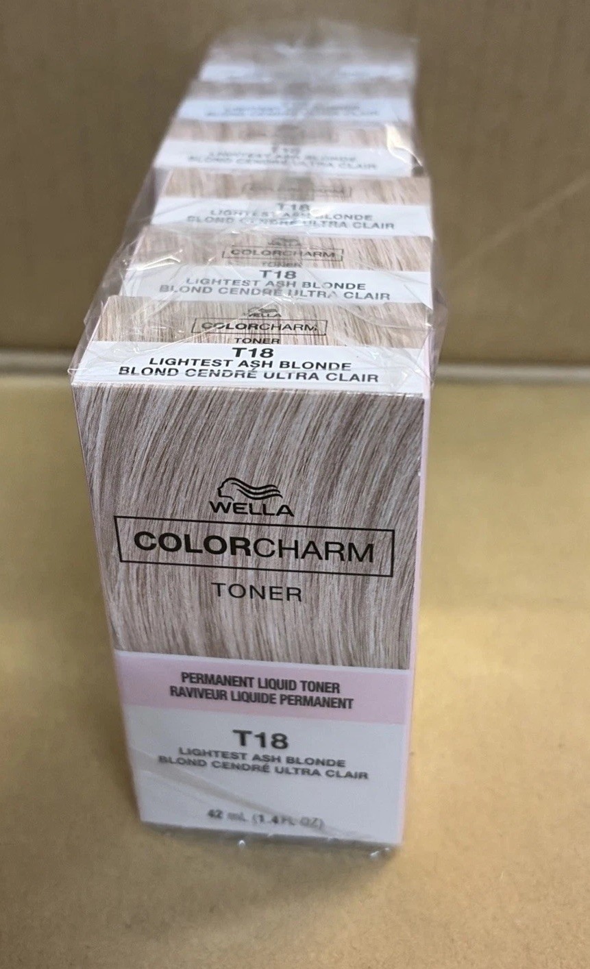 Charm Liquid Toner T18 - Lightest Ash Blonde, 1.42 Oz (6 Pack)