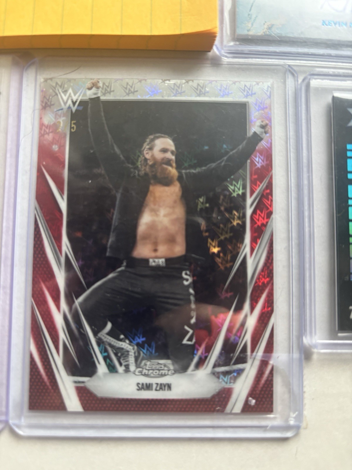 Topps 2025 WWE Topps Chrome 5-Card Lot PSA Graded Hard Signed Autos view 2