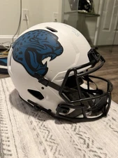 Fred Taylor Auto F/S Lunar Eclipse White Authentic Speed Helmet Jags Becket COA