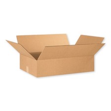 25 Boxes 24x14x4" Flat Corrugated Shipping Boxes ECT-32 Kraft Packing Cartons