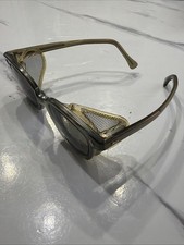 American Optical Vintage Horn Rim Glasses Mesh Flex Fit 6M 48 AO Eyeglass Frames