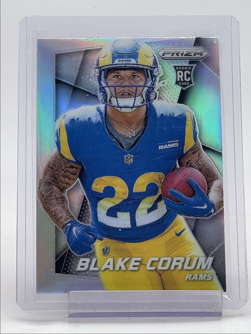 BLAKE CORUM 2024 PANINI PRIZM FLASHBACK ROOKIE SILVER RAMS RC Q4081