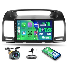 8-Core 6 128G for Toyota Camry 2000-2006 Android 15 Car Stereo, Hikity 9 8216