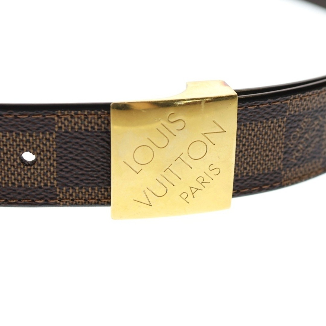 LOUIS VUITTON Damier Ebene Saint Tulle Carrey Belt Brown M6944v Gold Used a19aa2 thumbnail 4