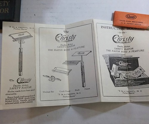Maquinilla de afeitar de seguridad FANCIEST CHRISTY completa en caja con cuchillas e instrucciones - Imagen 4 de 4