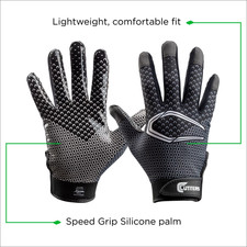 Cutters | Game Day Football Receiver Gloves with Silicone Grip |  Adult L/XL
