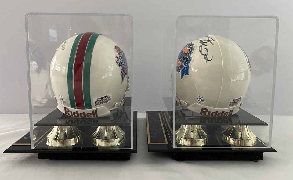 Super Bowls XXVII & XXVIII MVP Signed Mini Helmets Troy Aikman & Emmitt Smith - Image 4 of 4