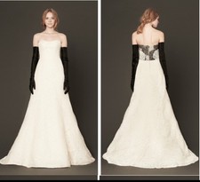 Vera Wang luxe Bridal Gown Black And White Size 10
