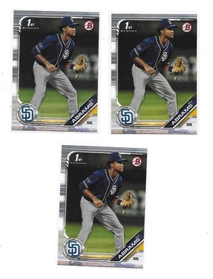 2019 BOWMAN DRAFT CJ ABRAMS #BD85 (3) NATIONALS ROOKIE