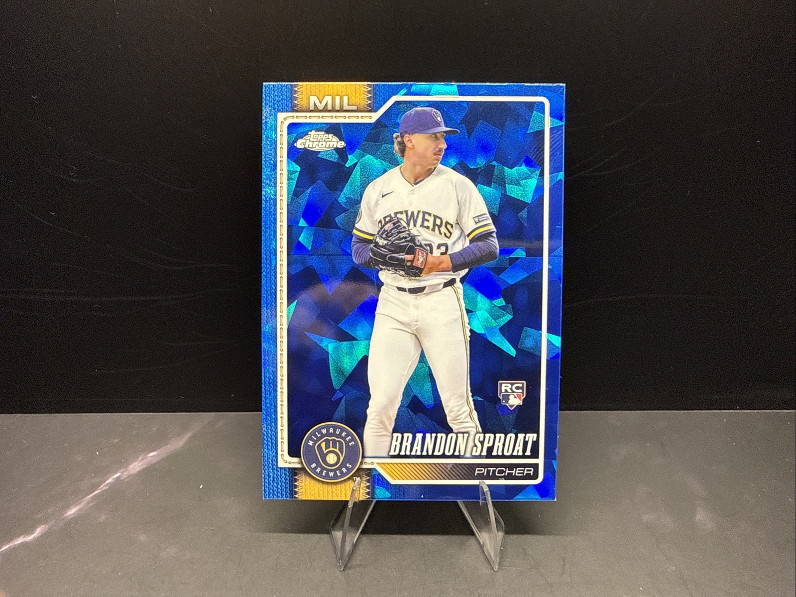 2026 Topps Chrome Sapphire Brandon Sproat RC Milwaukee Brewers Rookie
