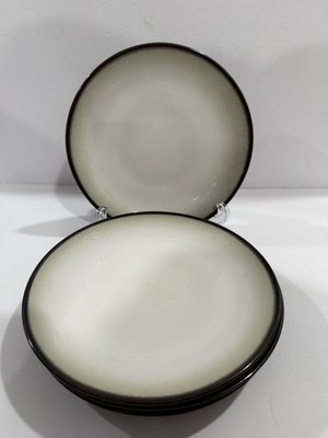 Sango Nova Black 10.75  Dinner Plates Set Of 3