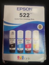 Epson 522 4pk Combo Color Ink Bottles - Black/Cyan/Magenta/Yellow Exp 10/30