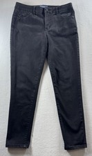 Democracy Women's Ab Solution Jeans Mid Rise Skinny Stretch Size 8 Color Black