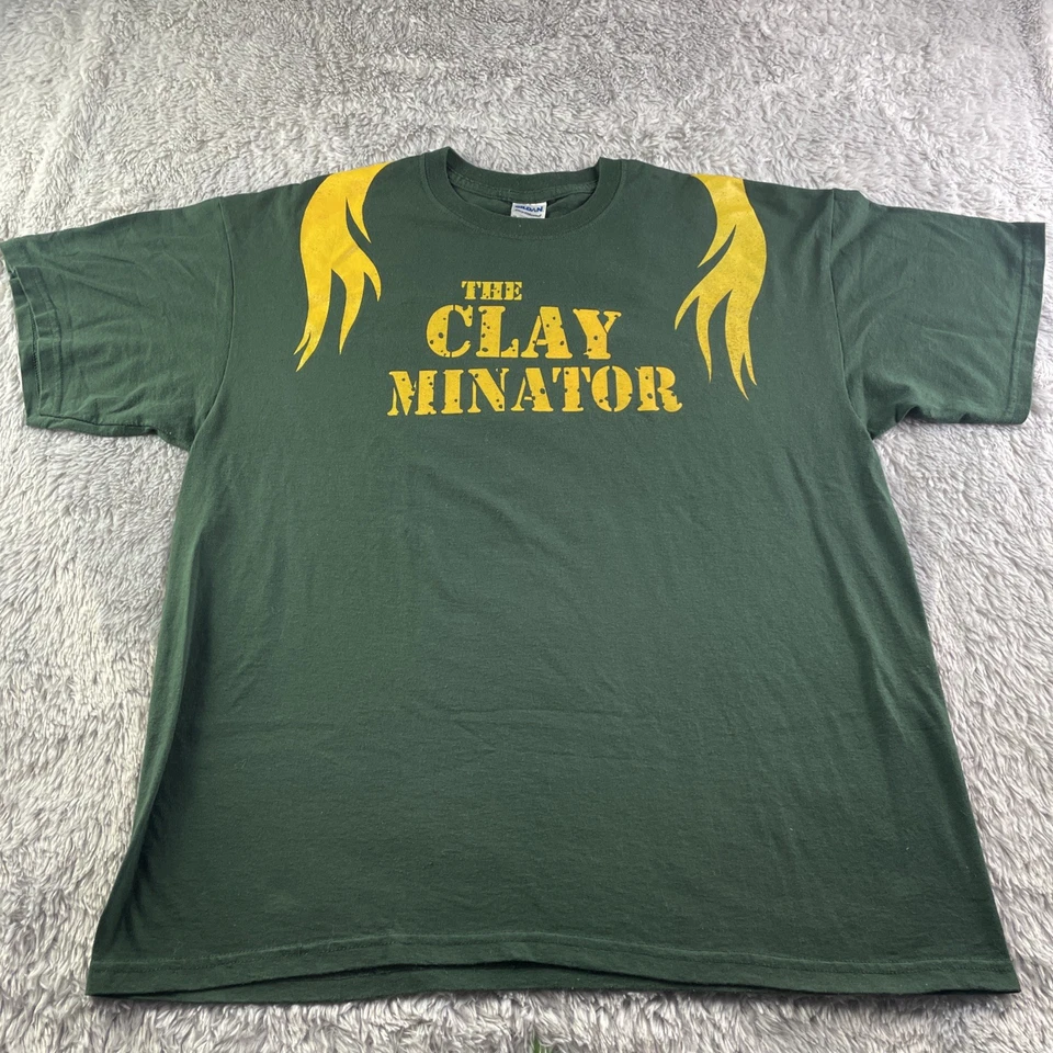 Green Bay Packers Clay Matthews Shirt Mens Extra Large Green Yellow Hair NFL - Image 2 of 4