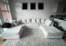 U Shape Cinema Sofa Lounge Chaise Matching Footstool Offer Sale Price