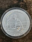 2014 ARCHES UTAH  5 OZ SILVER BULLION AMERICA THE BEAUTIFUL  + CAPSULE