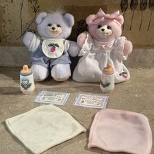 Fisher Price Briarberry Bear Baby Joey Anna Bottles Blankets Lot