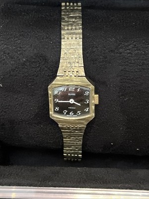 BelMore Watch Swiss Made Gold Tone Black Face Nonworking