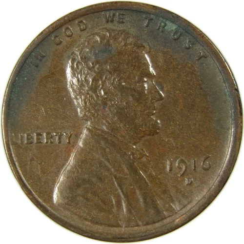 1916 D Lincoln Wheat Cent XF EF Extremely Fine Penny SKU:I26115