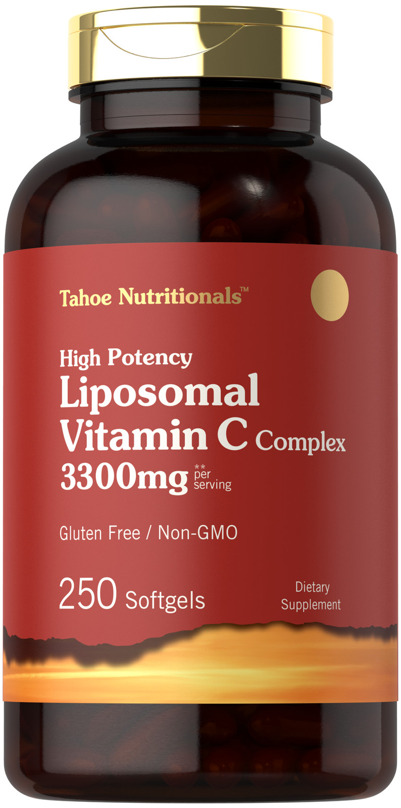 Liposomal Vitamin C Complex | 3300mg | 250 Softgels | by Tahoe Nutritionals