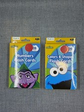 Sesame Street Preschool Flash Cards Numbers Colors Shapes Learning Set