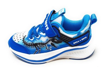 Bull Boys Kinderschuh mit Audio ROAR Dinosaurier DNAR5274 Hurricane Rex royalblau