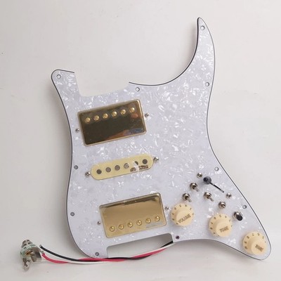 HSH Prewired Loaded Pickguard with Alnico 5 Pickups for Fender Strat Guitar