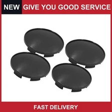 Universal 68mm Dia 6 Clip Car Wheel Tyre Center Hub Caps Covers Black Pack of 4