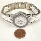 Anne Klein Silver Tone & White Rhinestone Bezel Roman Numeral Ladies Watch 59.4g — photo 3