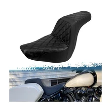 One-Piece Driver Passenger Seat Motorcycle 2-Up Seat Fit for Harley Softail S...