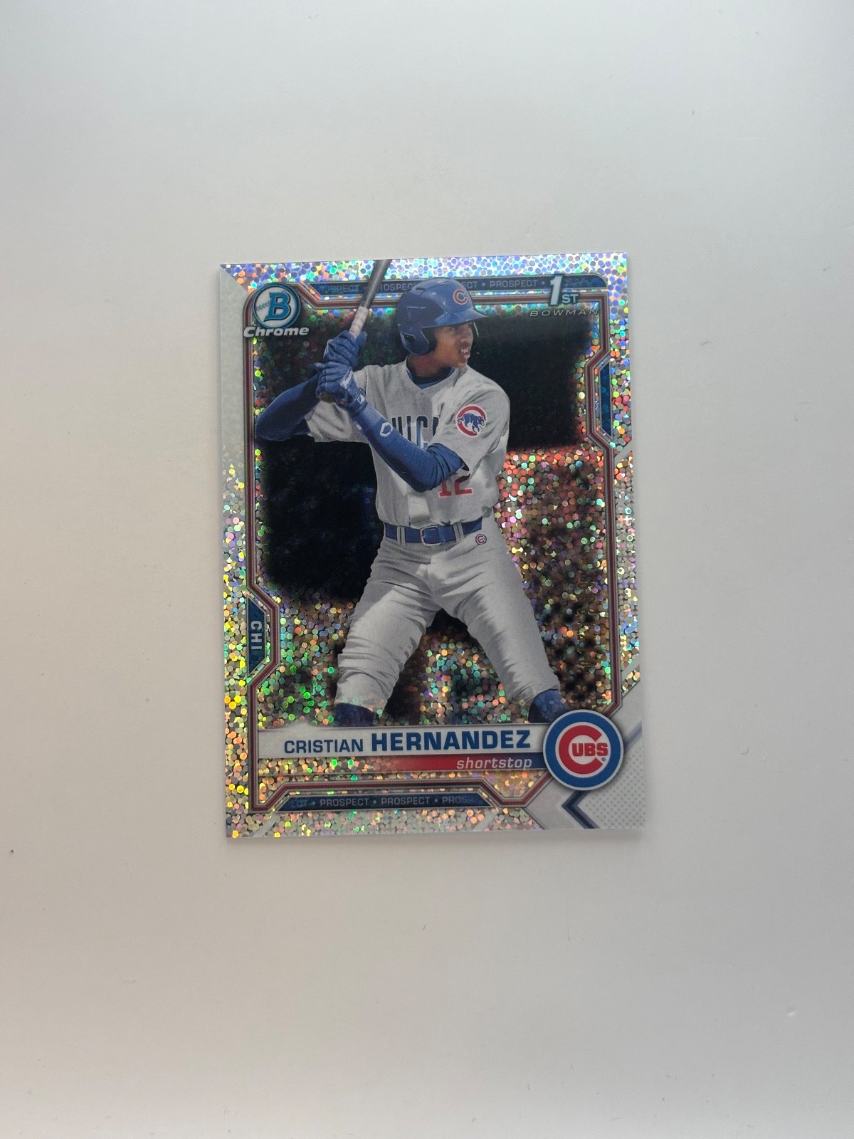 2021 Bowman Chrome 1st Cubs Cristian Hernandez Speckle Refractor /299 BCP-171