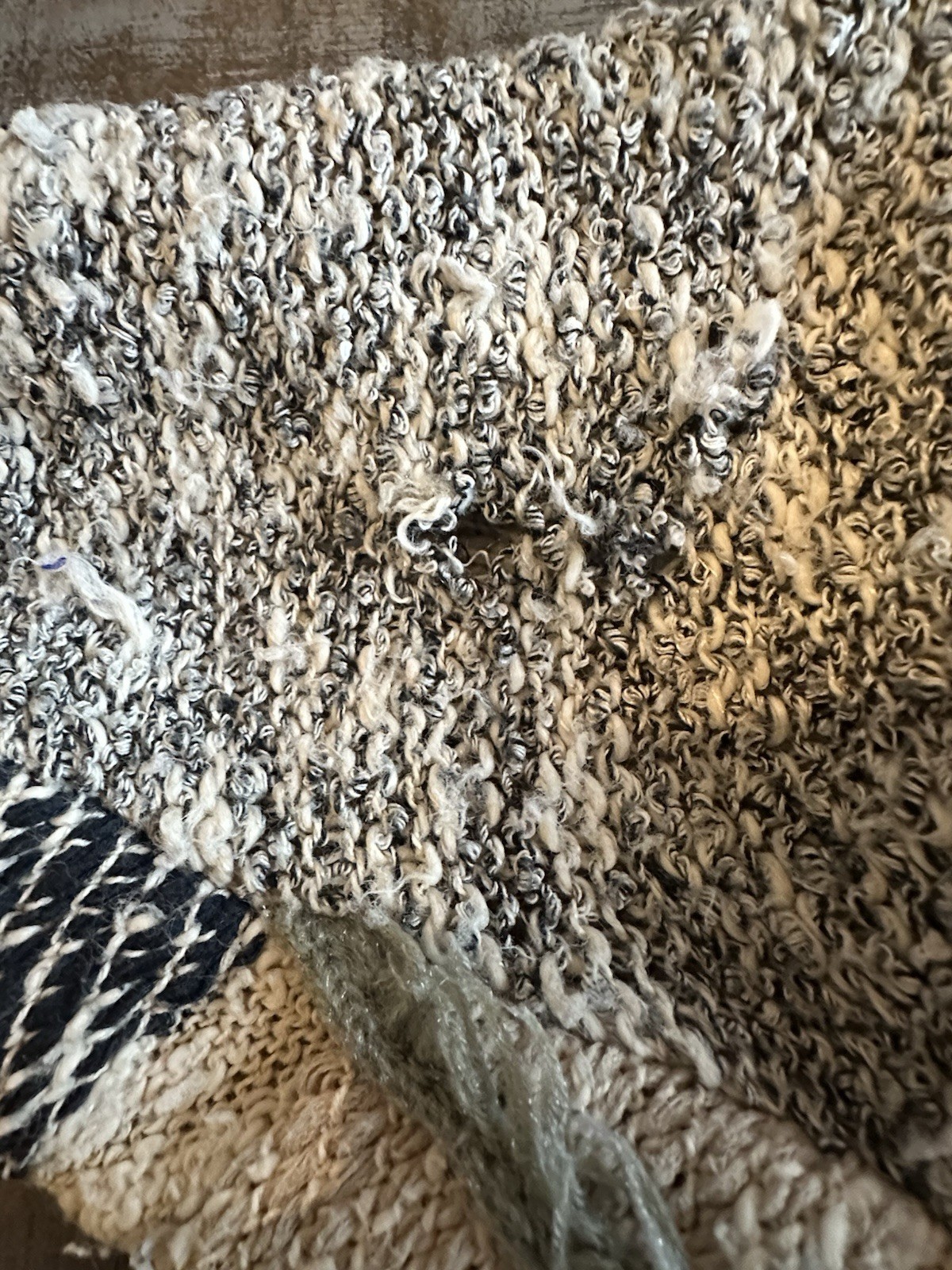 Vintage Patchwork Textured Sweater - image 18