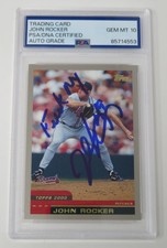 John Rocker BRAVES Signed 2000 Topps Rookie Card 314 w/