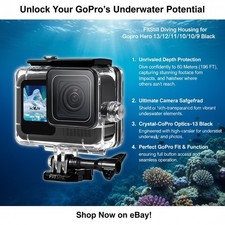 Professional 60M/196FT Underwater Waterproof Housing for GoPro Hero  Action ...