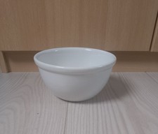 Bol Ancien Faïence Épaisse HBCM Creil Montereau Blanc Numéro 3 Ø 17,5 Cm