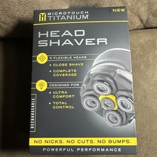 Microtouch Titanium Rasoio per la Testa da Uomo Ricaricabile - Nero
