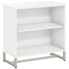 Bush Business Furniture Method 2 Shelf Bookcase Cabinet in White