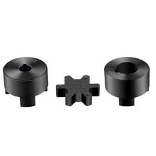 Divisor de madera de tronco de 1/2" a 1" L095 juego de acoplamiento de mandíbula en L de 3 piezas y Buna