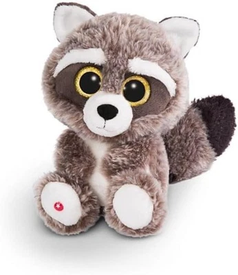 NICI GMBH NICI Glubschis: Das Original – Waschbär Clooney 25 cm – Kuscheltier Augen – Flau