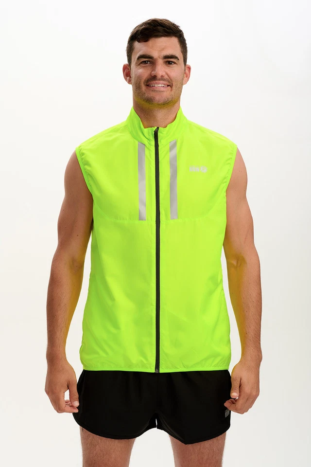 Men's Pace Running Gilet - Lightweight Windproof Reflective Trim & Two Pocket... - Image 2 of 4