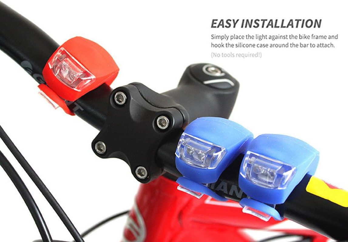 Bicycle Light Front and Rear Silicone LED Bike Light Set - Bike Headlight and Ta